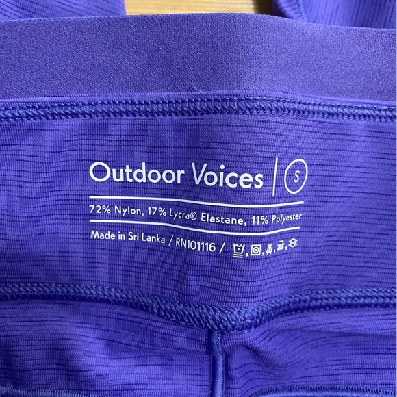 NWT OUTDOOR VOICES purple leggings - size SMALL - Picture 4 of 6
